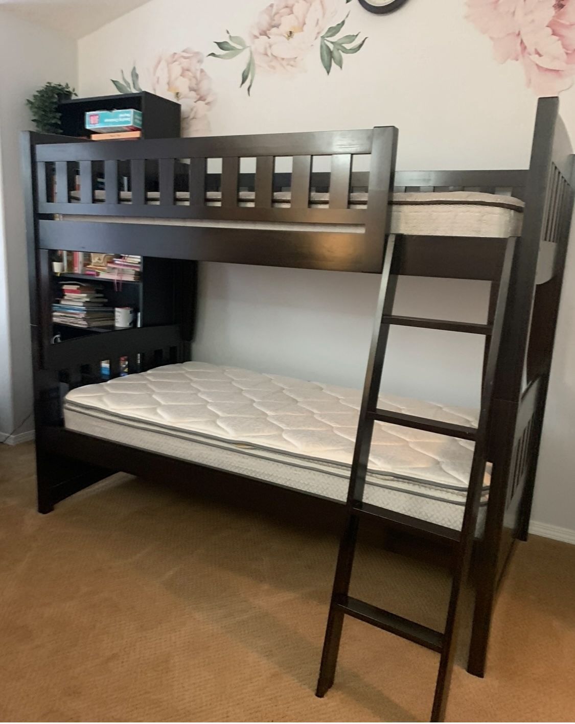 Twin Over Twin Bunk Bed 3 In 1 and 2 Mattress mattress pad /
