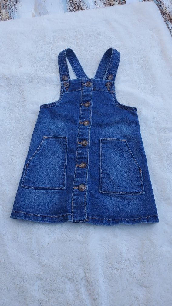 Cute Jean Overall Dress Size 4T