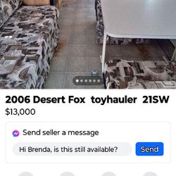 2006 Desert Fox Toy hauler 21SW
