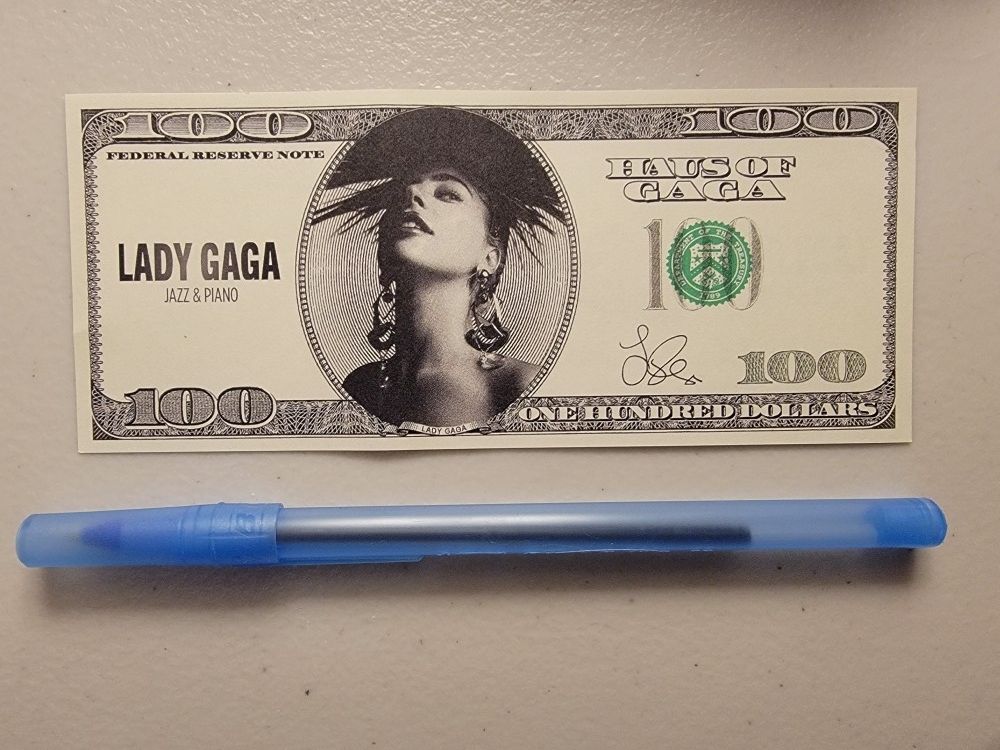 LADY GAGA $100 Bill Exclusive Only In Vegas