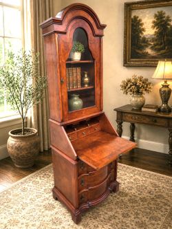 Secretary desk with hutch solid wood 2pc
