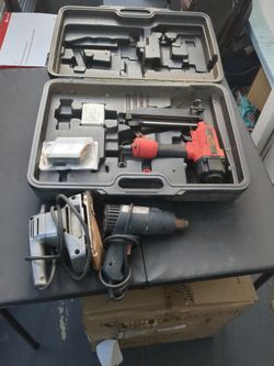 Nail gun, heat gun, and sander