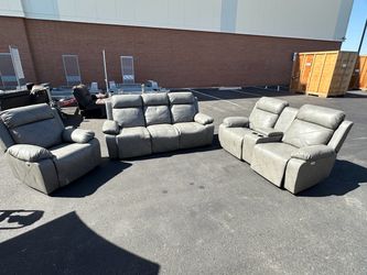 3 Piece Electric Recliner Couch Set