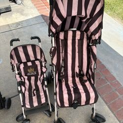 Rare Limited Edition Juicy Couture Stroller & Toy Stroller 