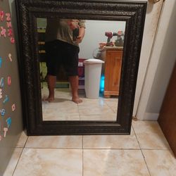 Beautiful Design On This Dark Color Brand New Mirror Never Used 30 1/2" X  36 1/2"