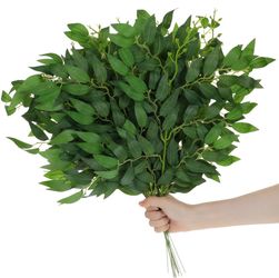 Oqqlin 24 Pcs Artificial Italian Ruscus Greenery, 21.6 Inch