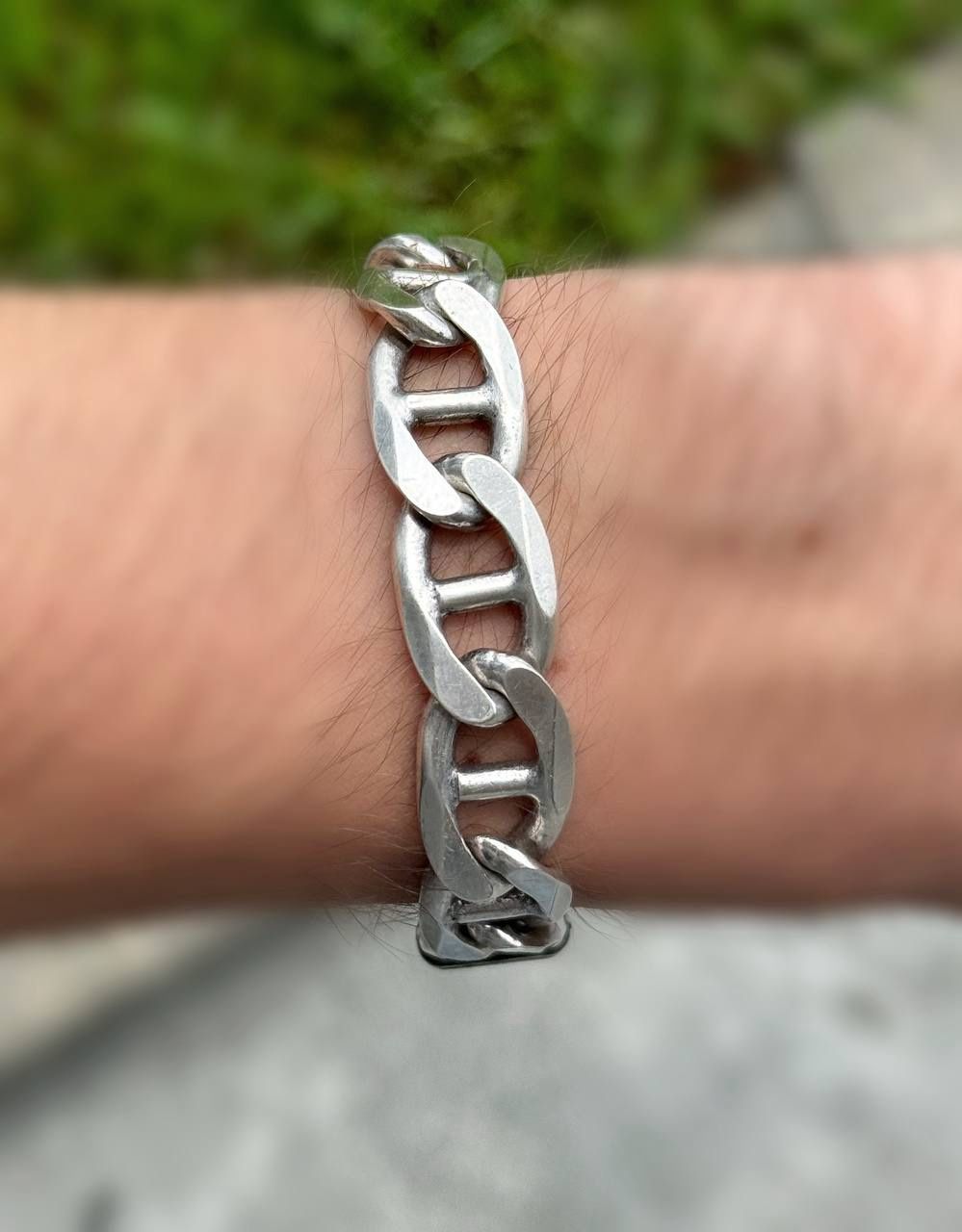 Jewelry .925 Sterling Silver mariner bracelet 9.50β 13.50mm 56.20g