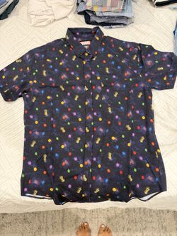 RSVLTS Marvel Infinity Gauntlet Stones Button-Up Shirt Men's XL NWOT Galaxy