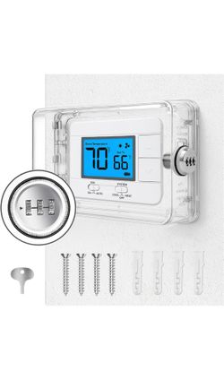 Thermostat Lock Box with Combination Lock, Universal Keyless Large Space Thermostat Cover, Fits 7.1" × 4.5" or Smaller Thermostats & Sprinkler Control