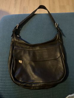 Black Leather Shoulder Purse