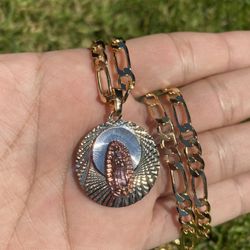 Virgen Maria Gold Plated 