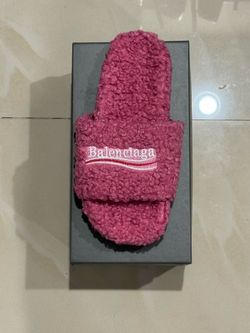 Pink Balenciaga slide