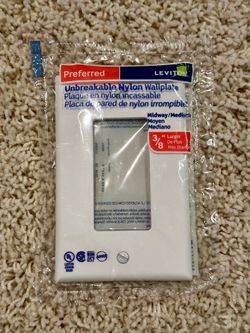Leviton 1-Gang Decora/GFCI Device Wallplate, Midway Size, White, R62-PJ26-W