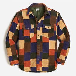 J Crew Lined Corduroy | Shirt In Patchwork 