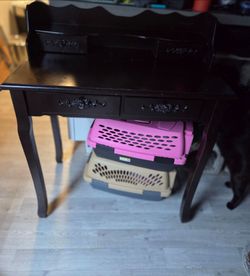 Black Gothic Table with hangable drawers