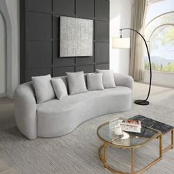 Compressed sofa Grey Chenille fabric, New Especial price 