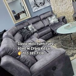 🤴 Reclining Sectional 👉 Furniture Queen Bedrooms, Dining Table Sets Avail 