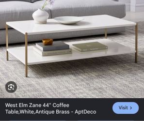 West elm white coffee table