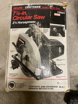 Vintage Craftsman 7-1/4" Corded Circular Saw 2-1/8 HP (With Box)