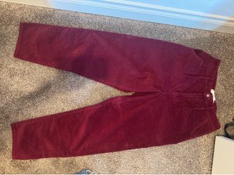 Hollister burgundy ultra high-rise corduroy pants