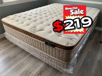 12in Queen Size Organic Cloud Comfort Europillow Top Mattress