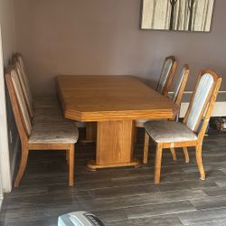 Solid Wood Table And Chairs Set 