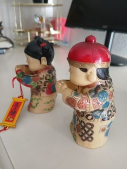Asian GLASS porcelain Dolls