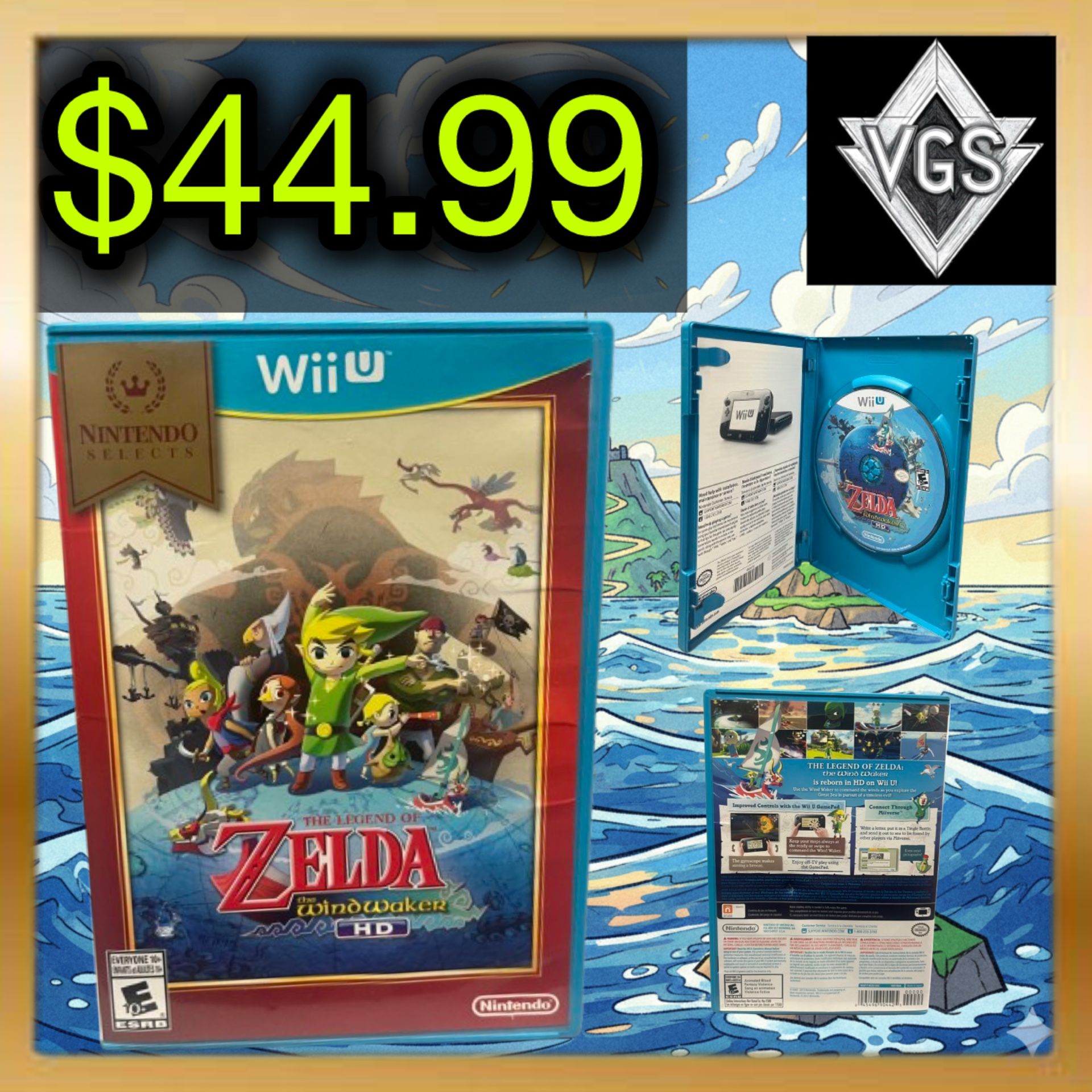 *CIB* The Legend of Zelda: The Wind Waker HD — Wii U — 2013