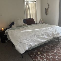 Queen bed and frame