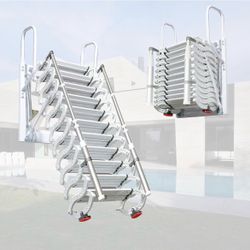 Undercat 12-Step Wall-Mounted Pull-Down Attic Ladder – 661 lb Capacity – White – New
