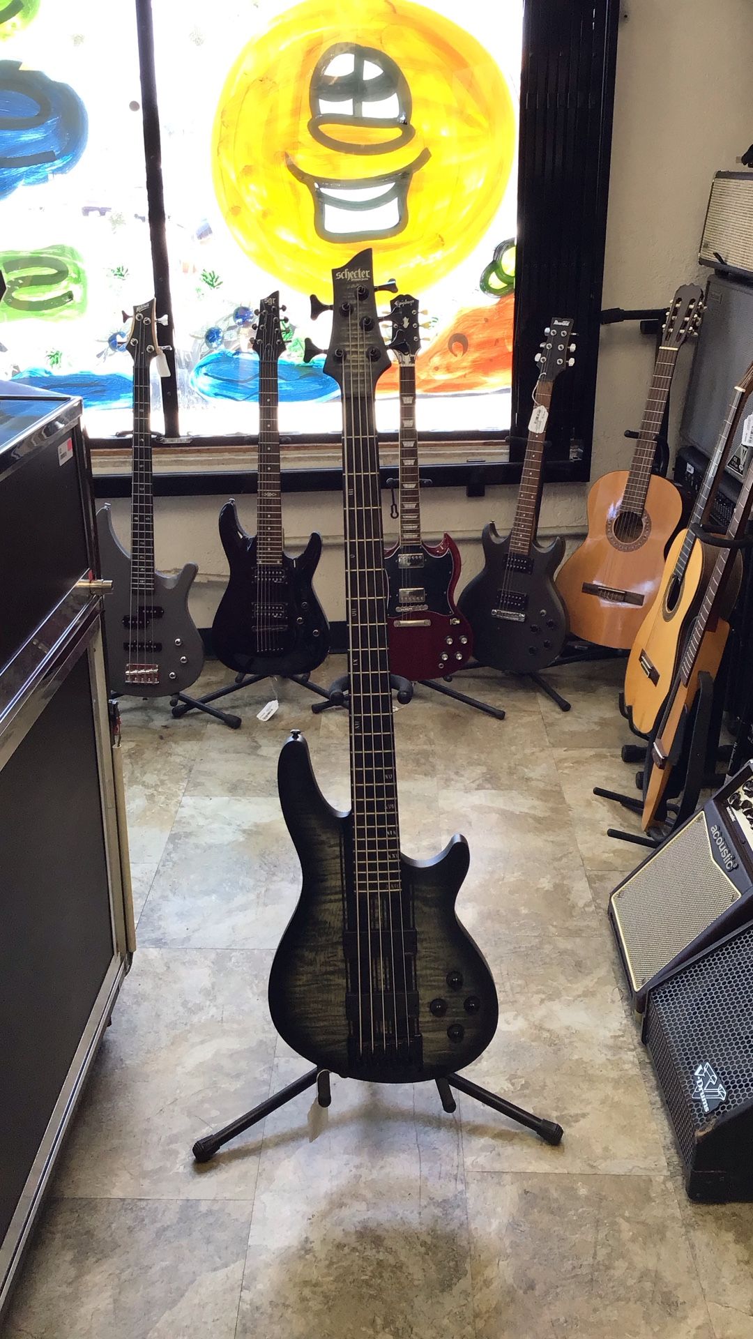 C4 GT Schecter Diamond Series Satin Characoal