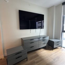 Dresser + Two Nightstands (ITALY - Like New) 