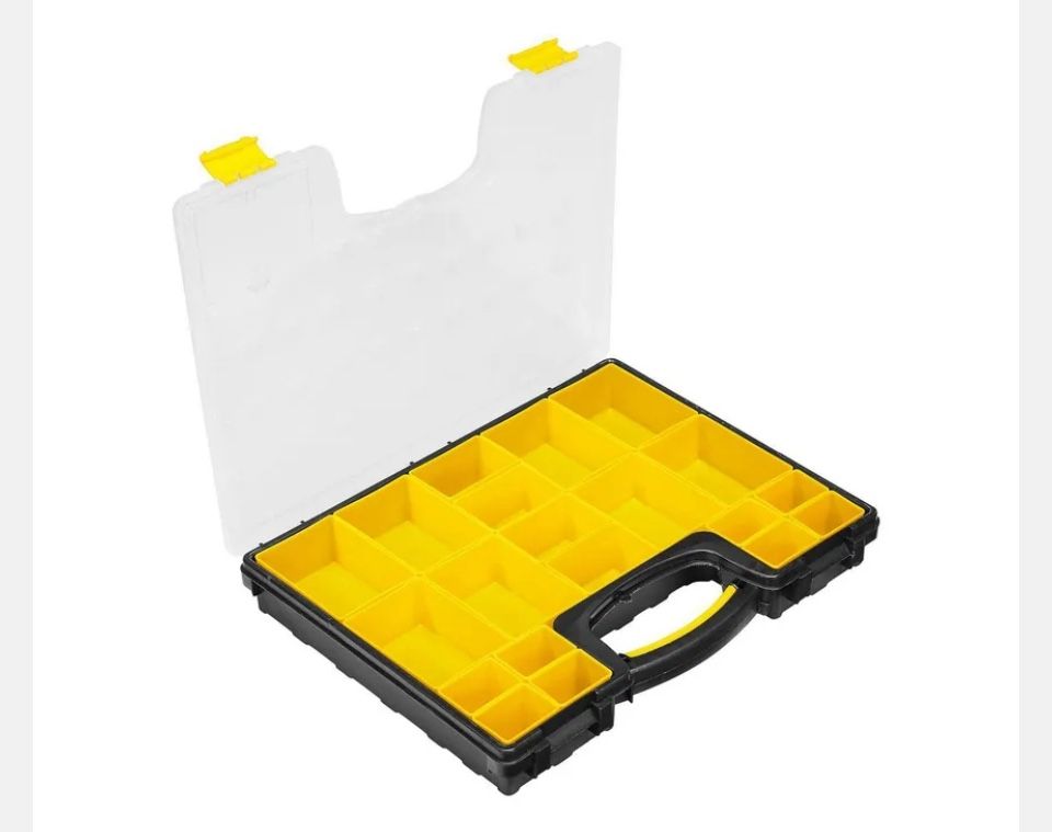 (3)  20-Bin Medium Portable Parts Storage Case