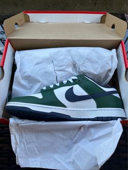 Nike Dunk Low Shoes Men’s SZ 12  Fir/Midnight Navy White FV6911-300 NWB