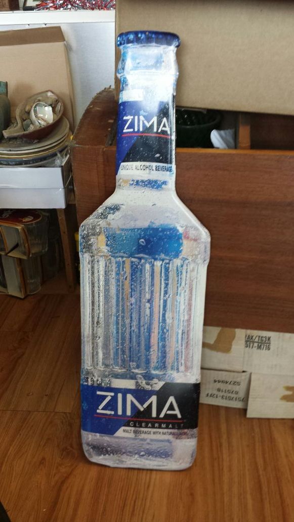 $25 Zima Clear malt beverage metal sign