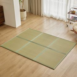 Japanese Tatami Mat,(Queen, 79" x 59" x 0.5")100% Rush Grass Portable #1132S UP1
