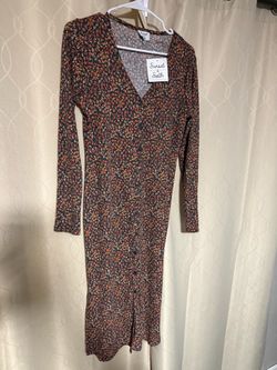 Brand new Floral Midi Button Dress M