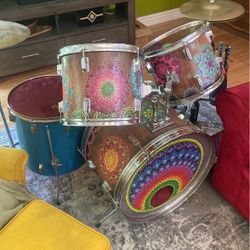 Drum set Custom Paint, Evans Hydraulic Heads .