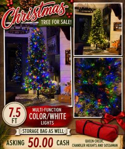🎄 7.5’ Multi-Function LED Christmas Tree – $50 Cash 🎄