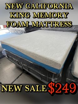 NEW CALIFORNIA KING MEMORY FOAM MATTRESS