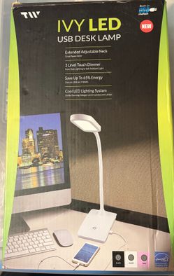 Dis lamp with USB charging port
