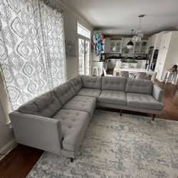 West Elm mid-century modern couch.