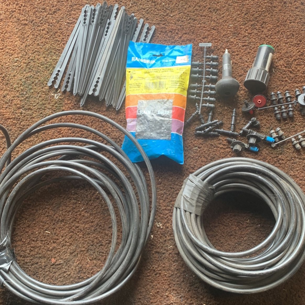 Some parts for plant watering pilot are in your yard just left over from a job