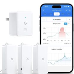 GoveeLife 2.0 WiFi Hygrometer Thermometer 3 Pack, Smart Humidity Temperature Sensor with App Notifications, Temperature Humidity for Bedroom