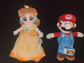 Super Mario Bros Princess Daisy and Mario Plush