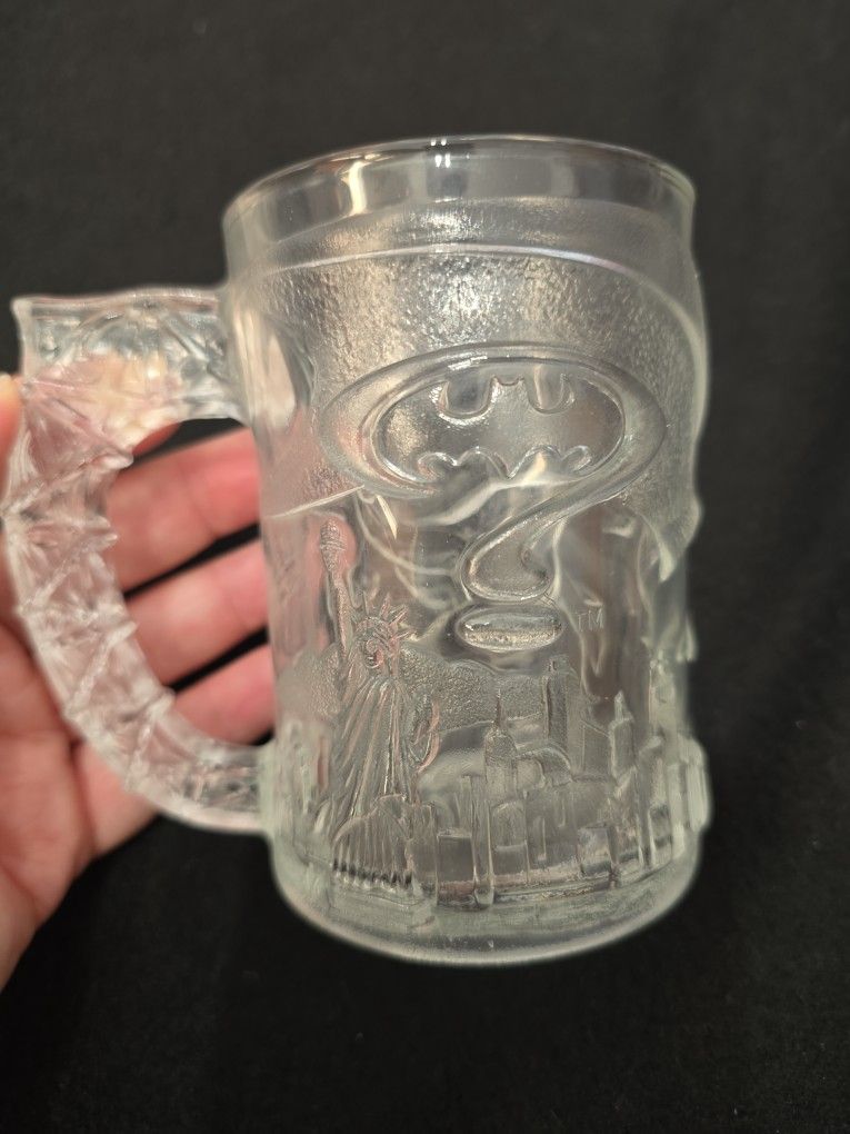 Vintage BATMAN" McDonald's Glass Mug