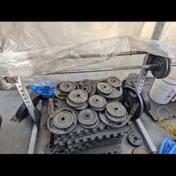 Standard Weights With 2 Barbells 