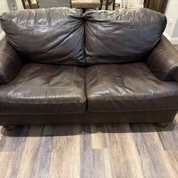 Brown Leather Sofa