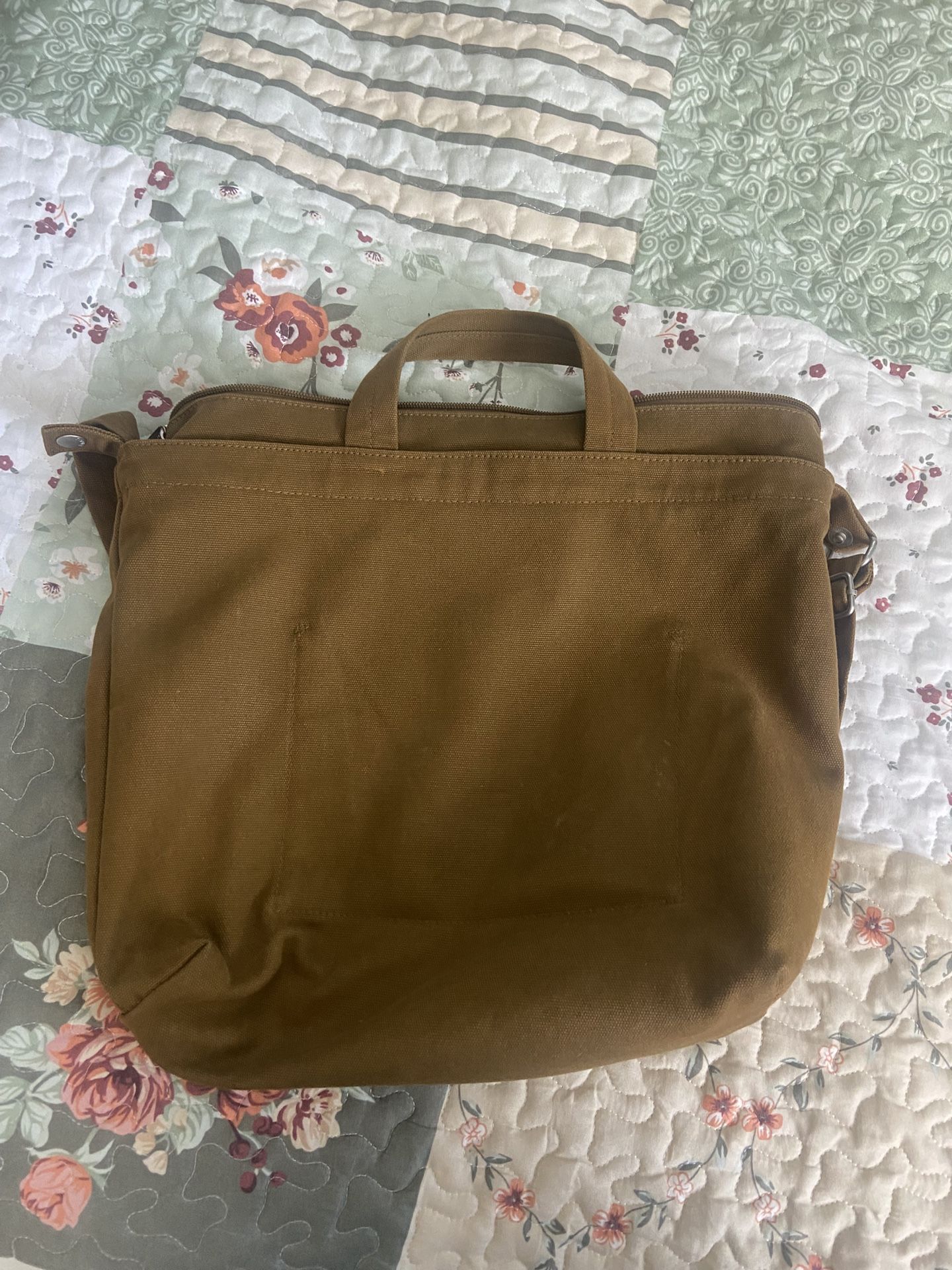 Baggu Duck Zip Tote Bag SEAWEED color