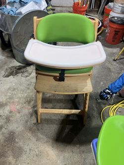 Wooden High Chair With Extra Parts